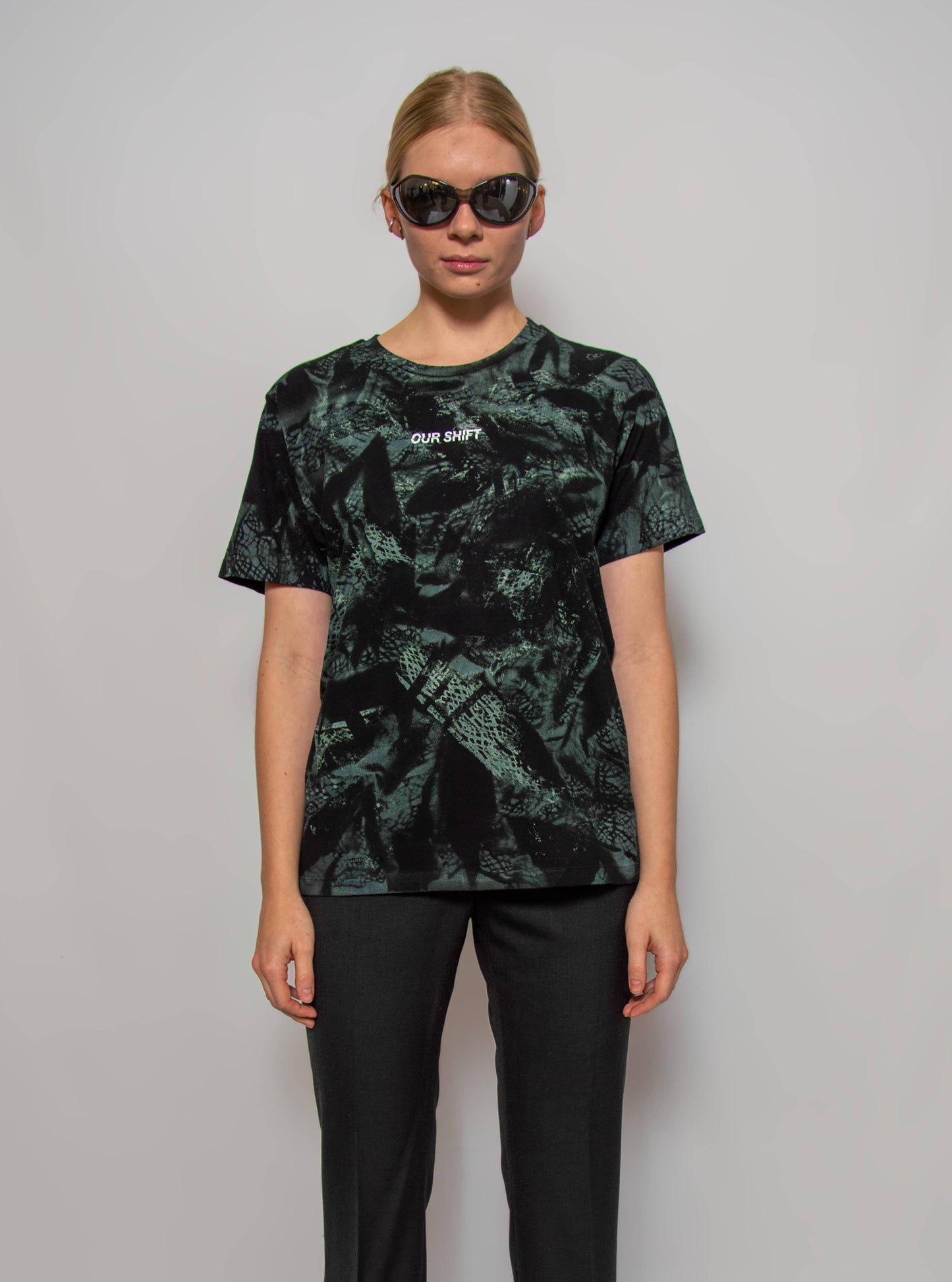 Sprayed t-shirt with logo - black