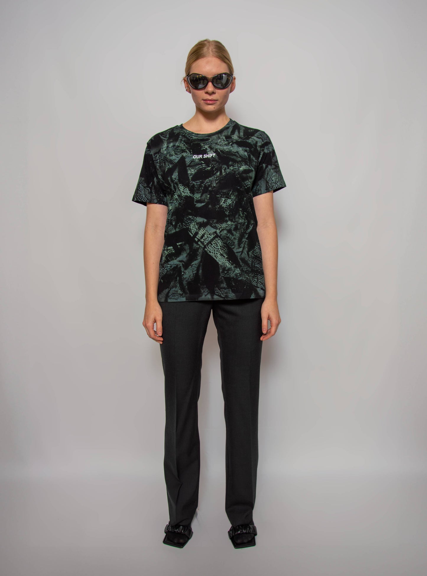 Sprayed t-shirt with logo - black