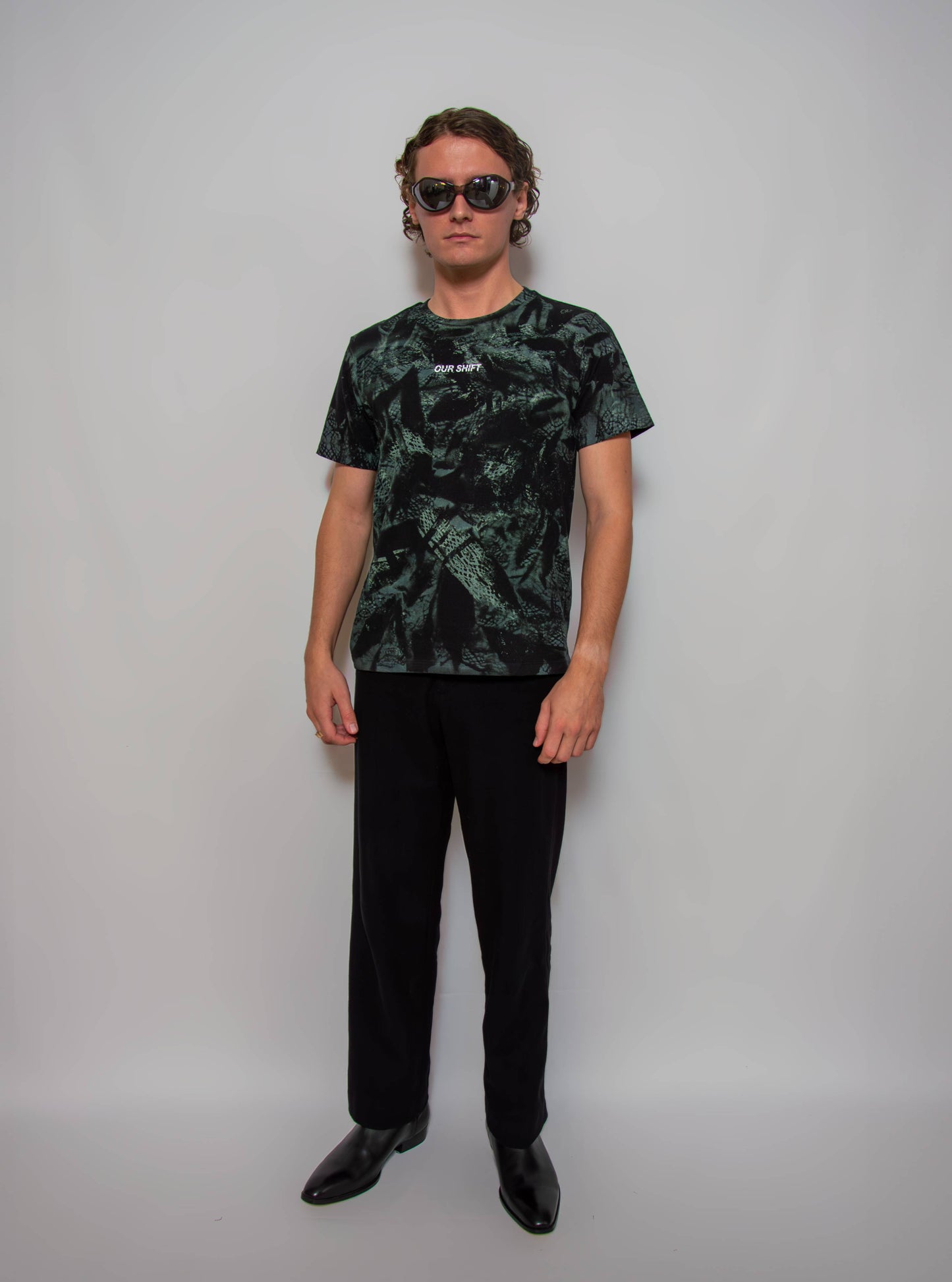Sprayed t-shirt with logo - black