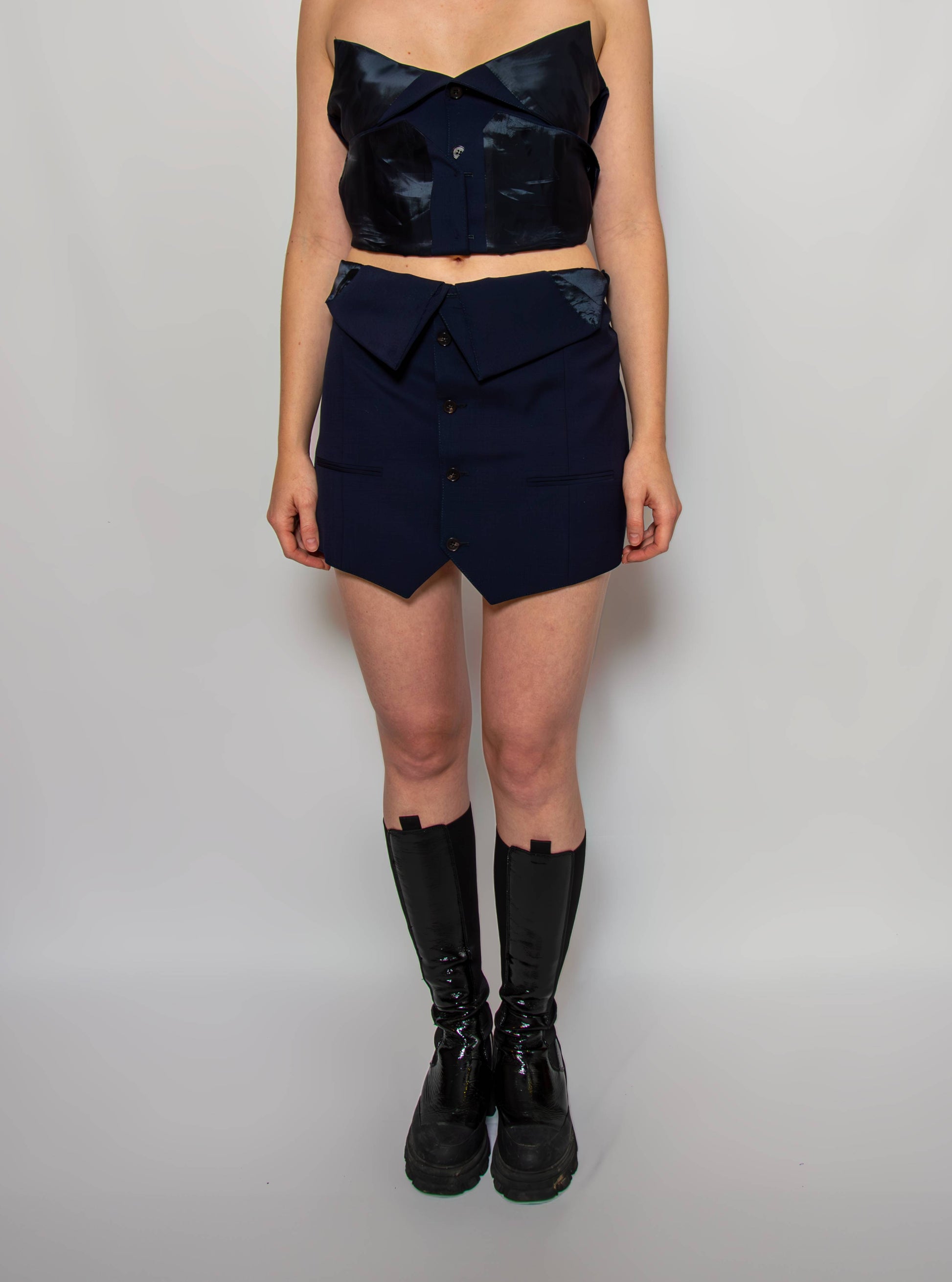 Upcycled short skirt