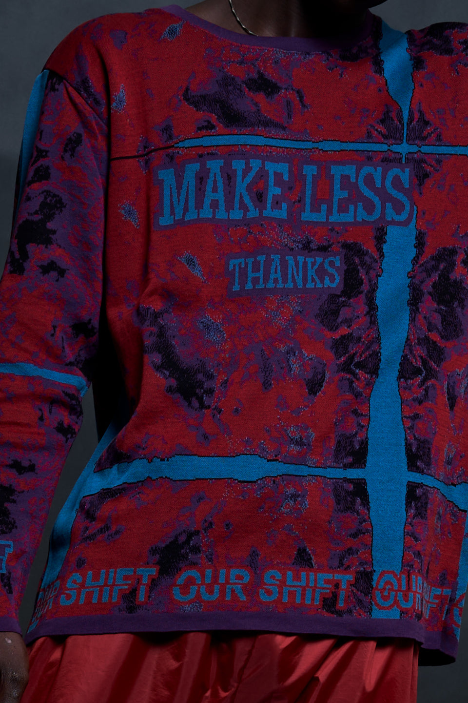 Marjo Sweatshirt MAKE LESS Bordeaux