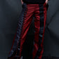 Blood red FESTIVAL-TENT TROUSERS with contrast and lace-up details
