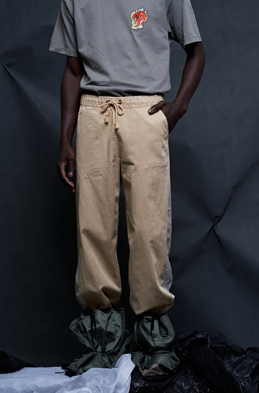 Upcycled trousers crafted from GIVENCHY-FABRIC
