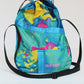 Upcycled tent bag - multicolor tent details