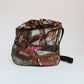 Upcycled tent cross-body bag with forest print made from tents