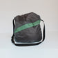 Upcycled tent bag - classy green stripe I