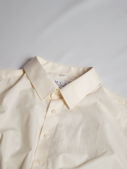 Cropped shirt with elastic finish