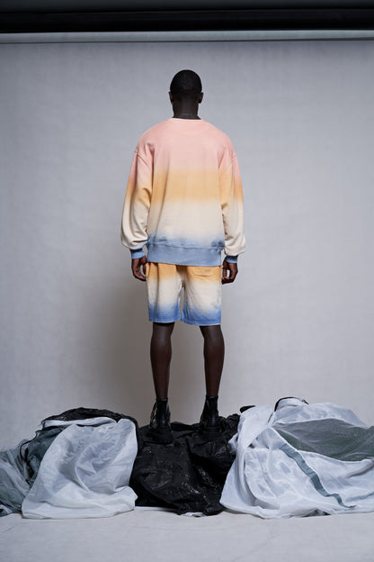 Fist multicoloured ombre crew neck